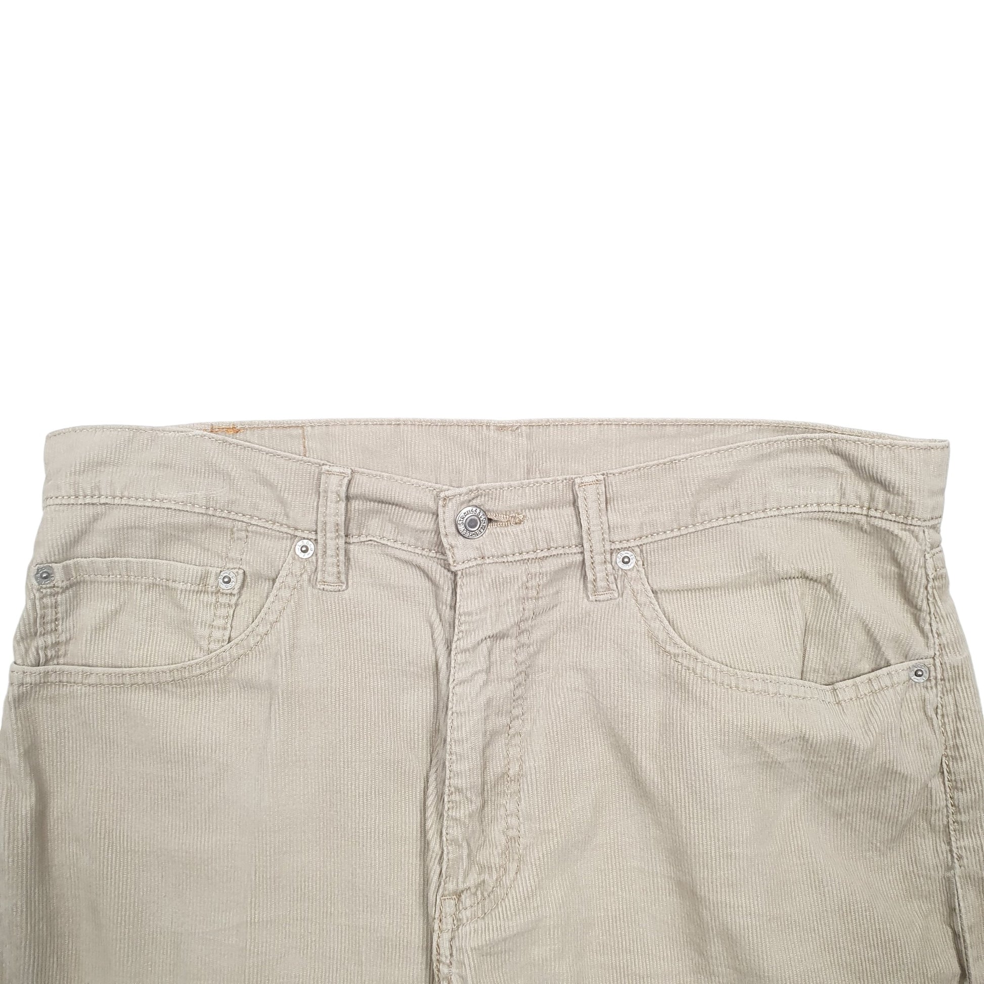 Mens Beige Levis 751 Corduroy Trousers