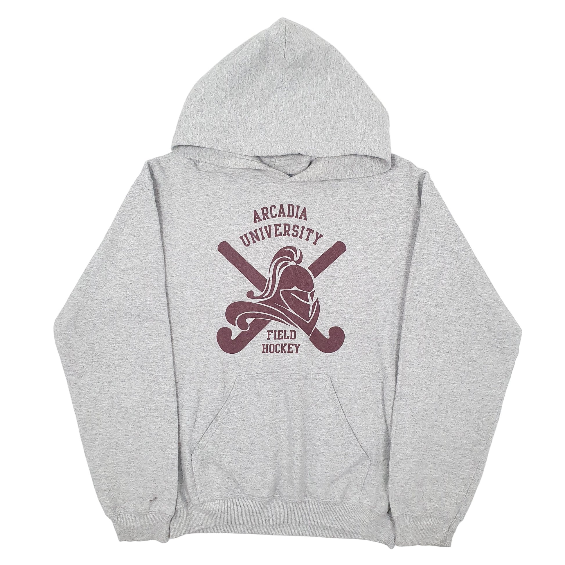 Mens Grey Gildan Arcadia Hockey USA College Hoodie Jumper