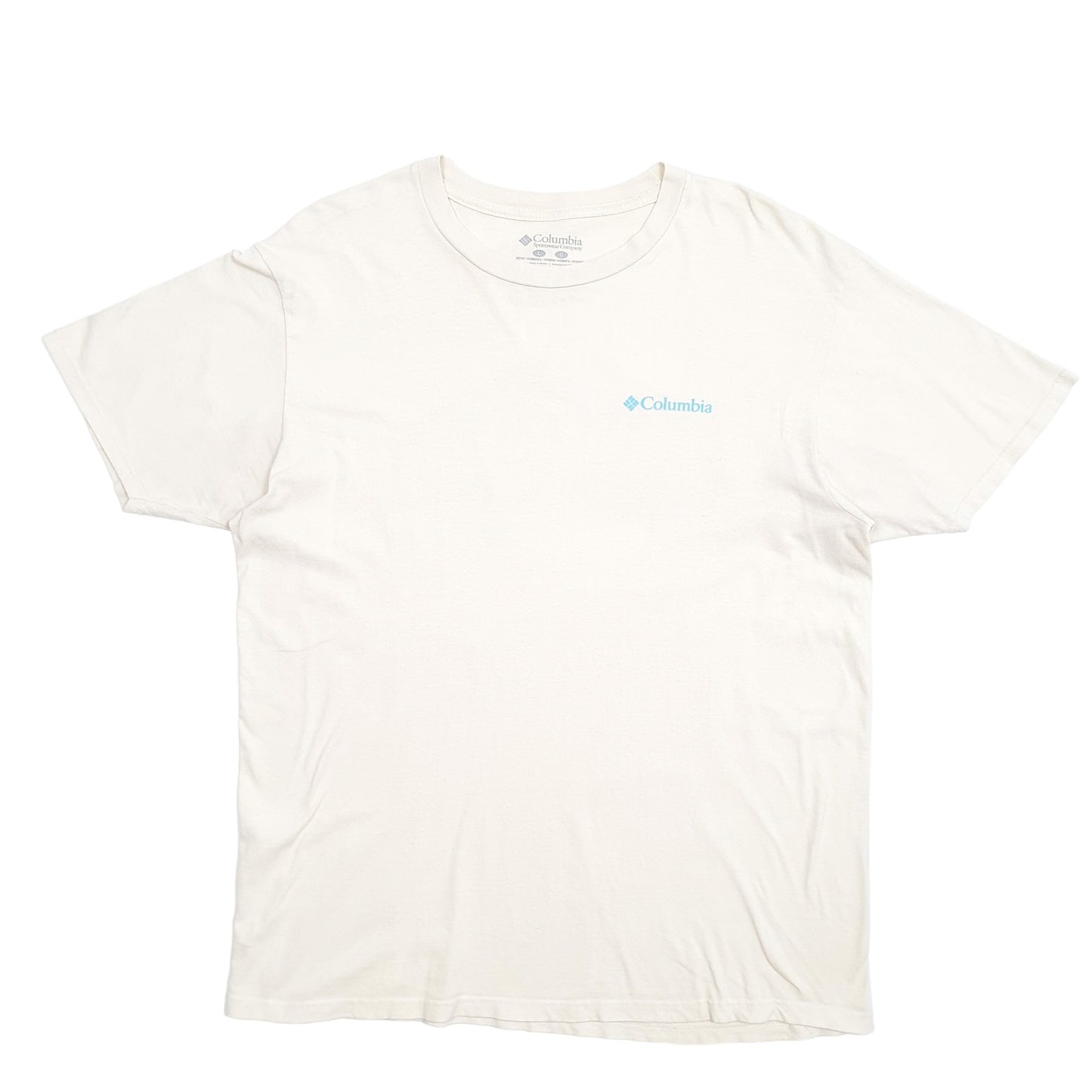 Mens Cream Columbia Sportswear  Short Sleeve T Shirt