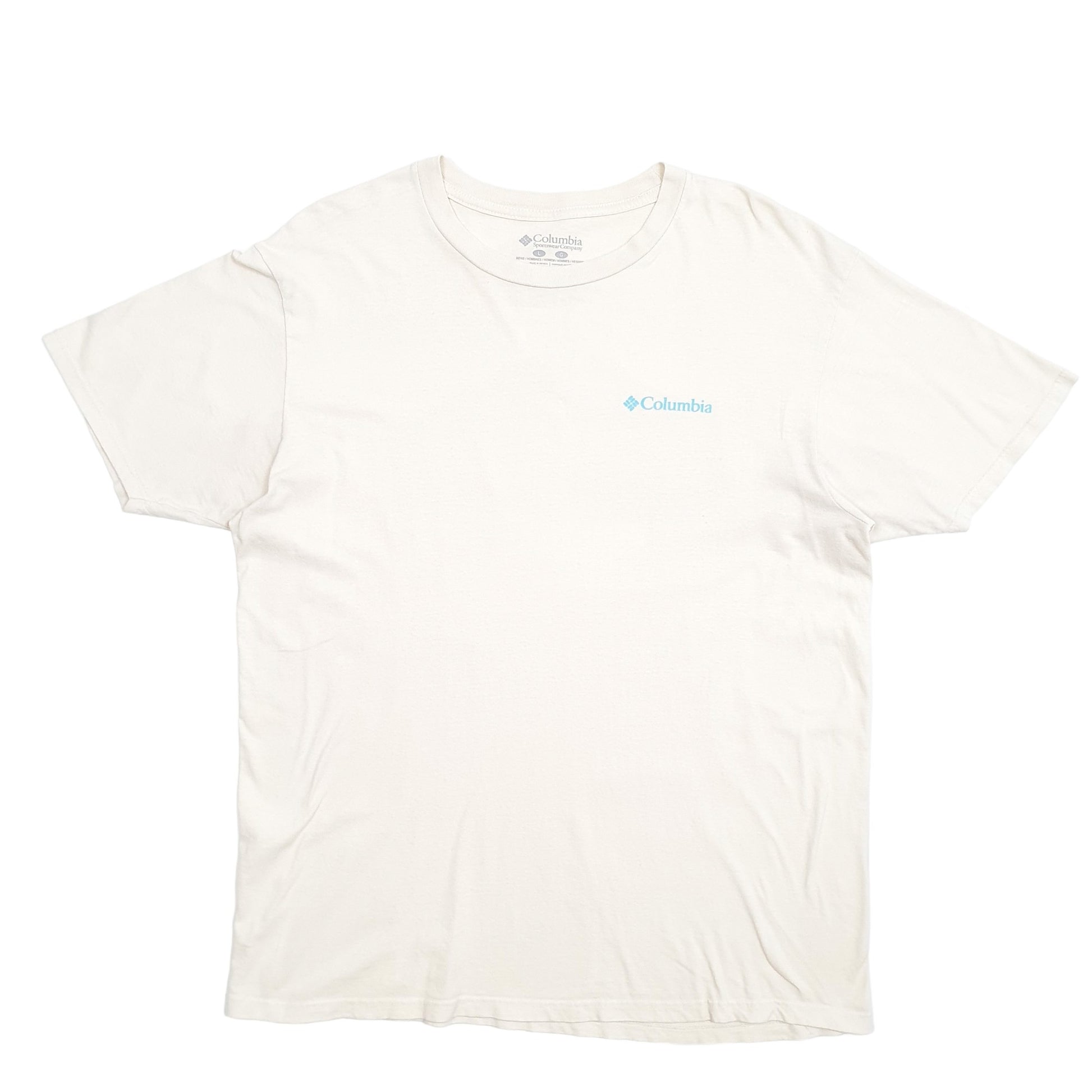 Mens Cream Columbia Sportswear  Short Sleeve T Shirt