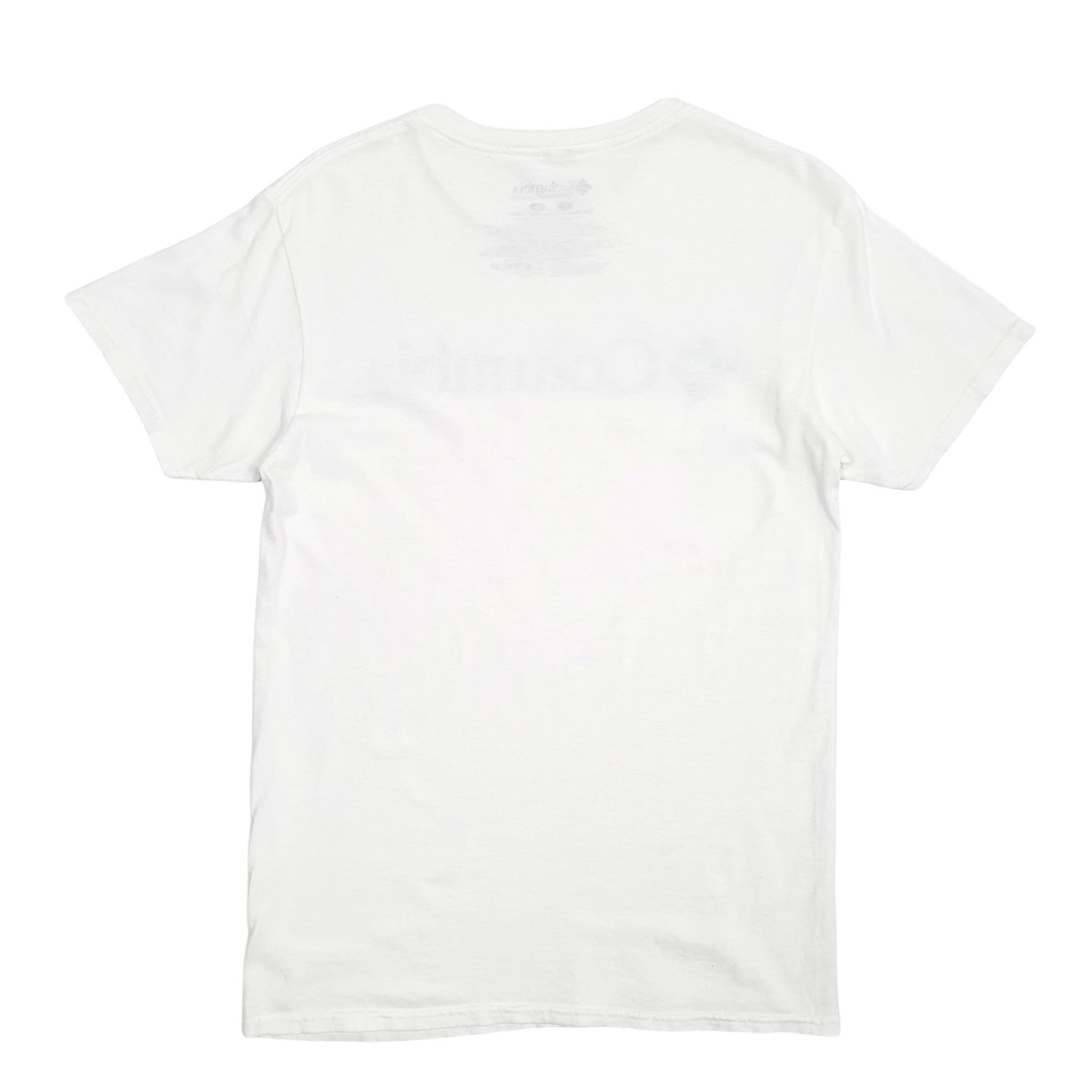 Mens White Columbia Sportswear Spellout Short Sleeve T Shirt