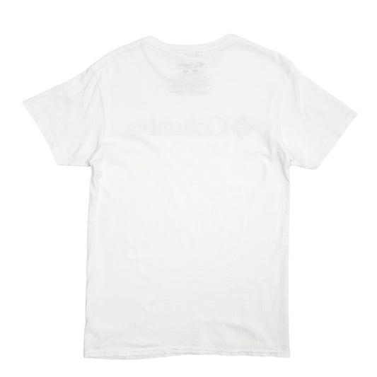 Mens White Columbia Sportswear Spellout Short Sleeve T Shirt