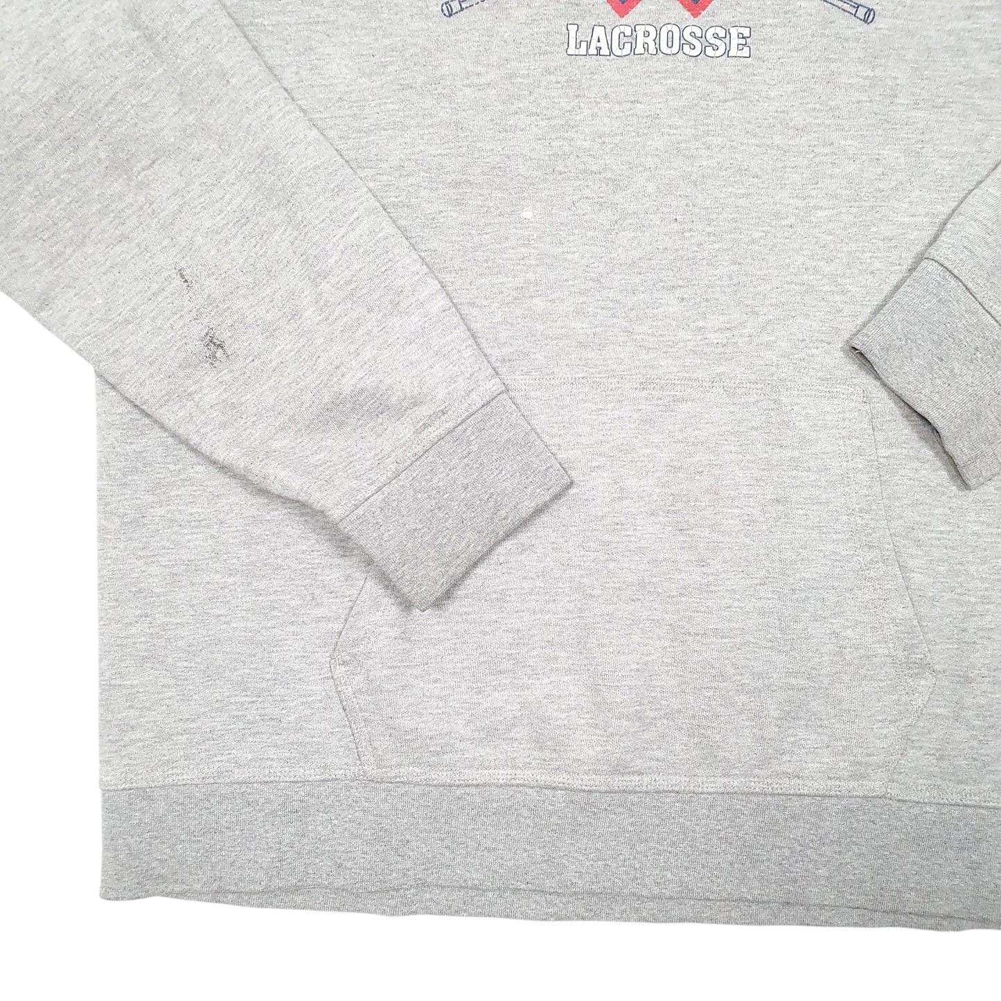 Mens Grey Nike Westview Lacrosse USA Langer Hoodie Jumper