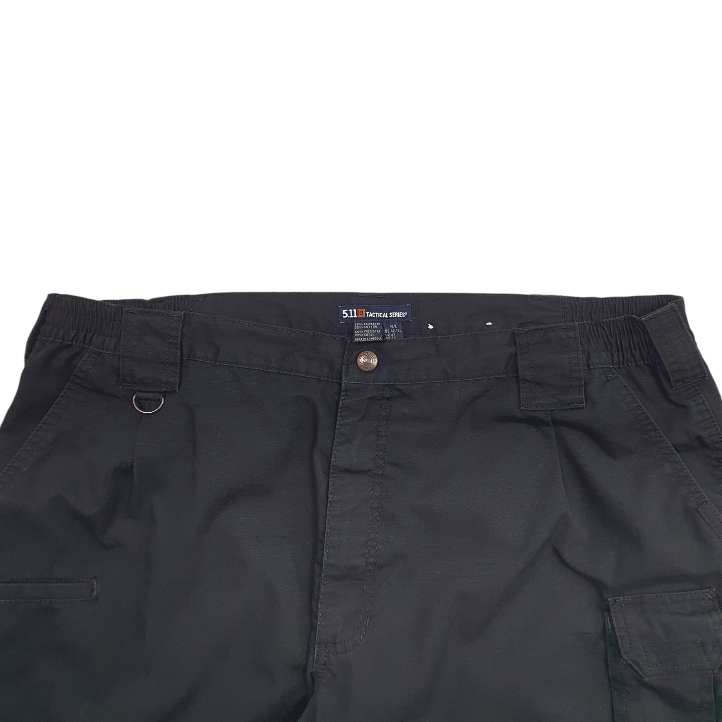 Mens Black 5.11 Tactical Stretch Fit Waist Cargo Trousers