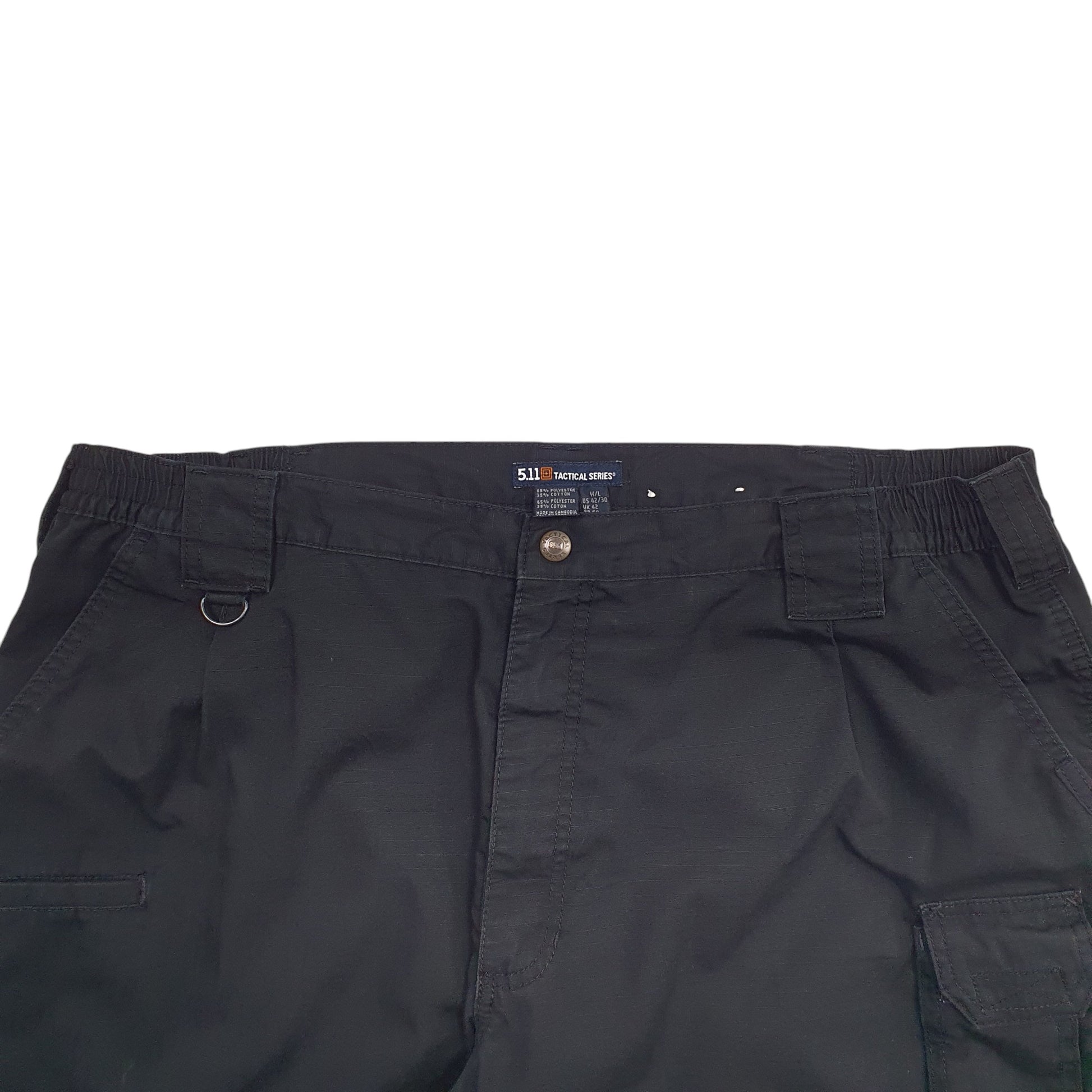 Mens Black 5.11 Tactical Stretch Fit Waist Cargo Trousers