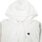 Mens White Champion Reverse Weave Hoodie Jumper