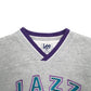 Mens Grey Lee Utah Jazz Basketball Vintage 90's Crewneck Jumper