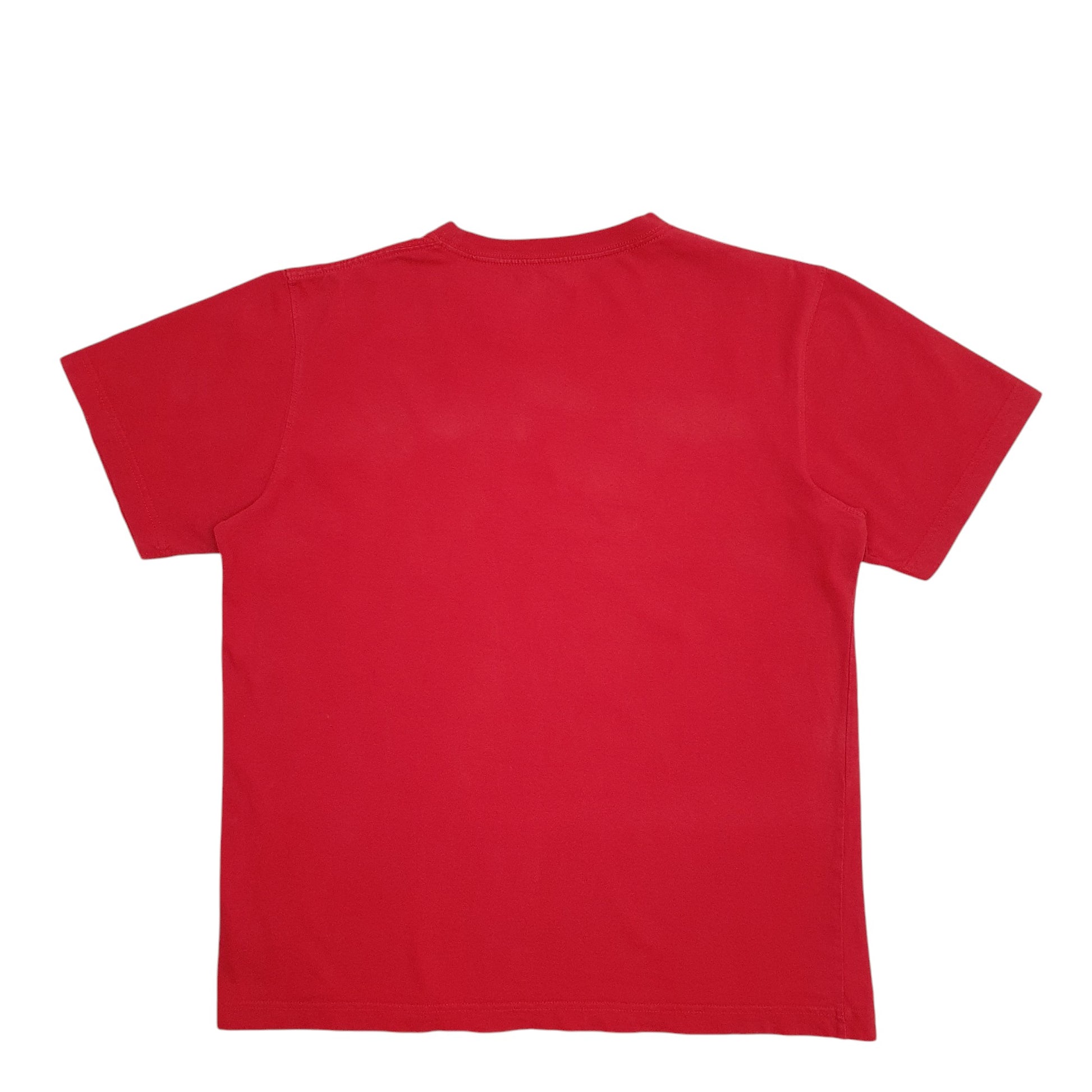 Mens Red Timberland Spellout Short Sleeve T Shirt