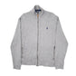 Mens Grey Polo Ralph Lauren Estate Rib Full Zip Jumper