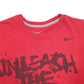 Mens Red Nike Spellout Short Sleeve T Shirt