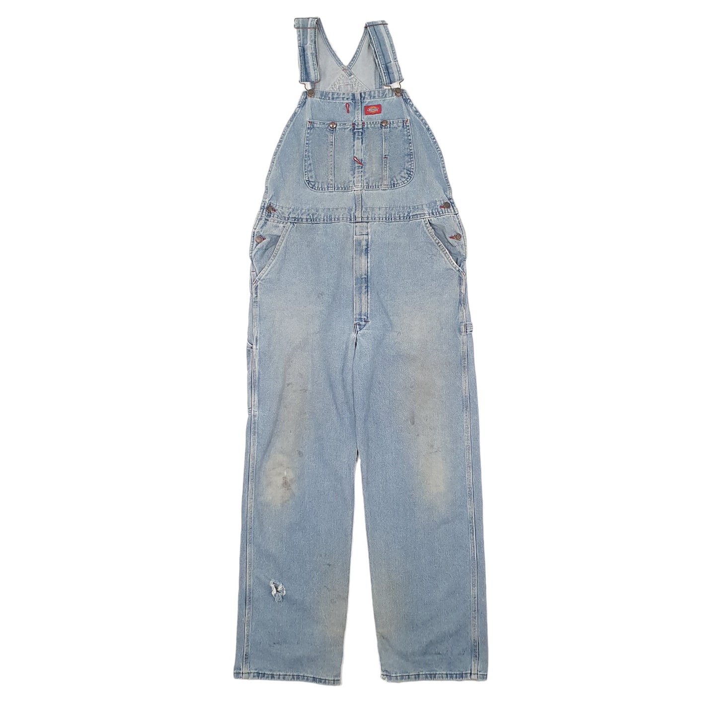 Mens Blue Dickies Bib Overalls Denim Dungaree Trousers