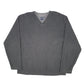 Mens Grey GAP Vintage 1990s Made In USA V Neck Jumper