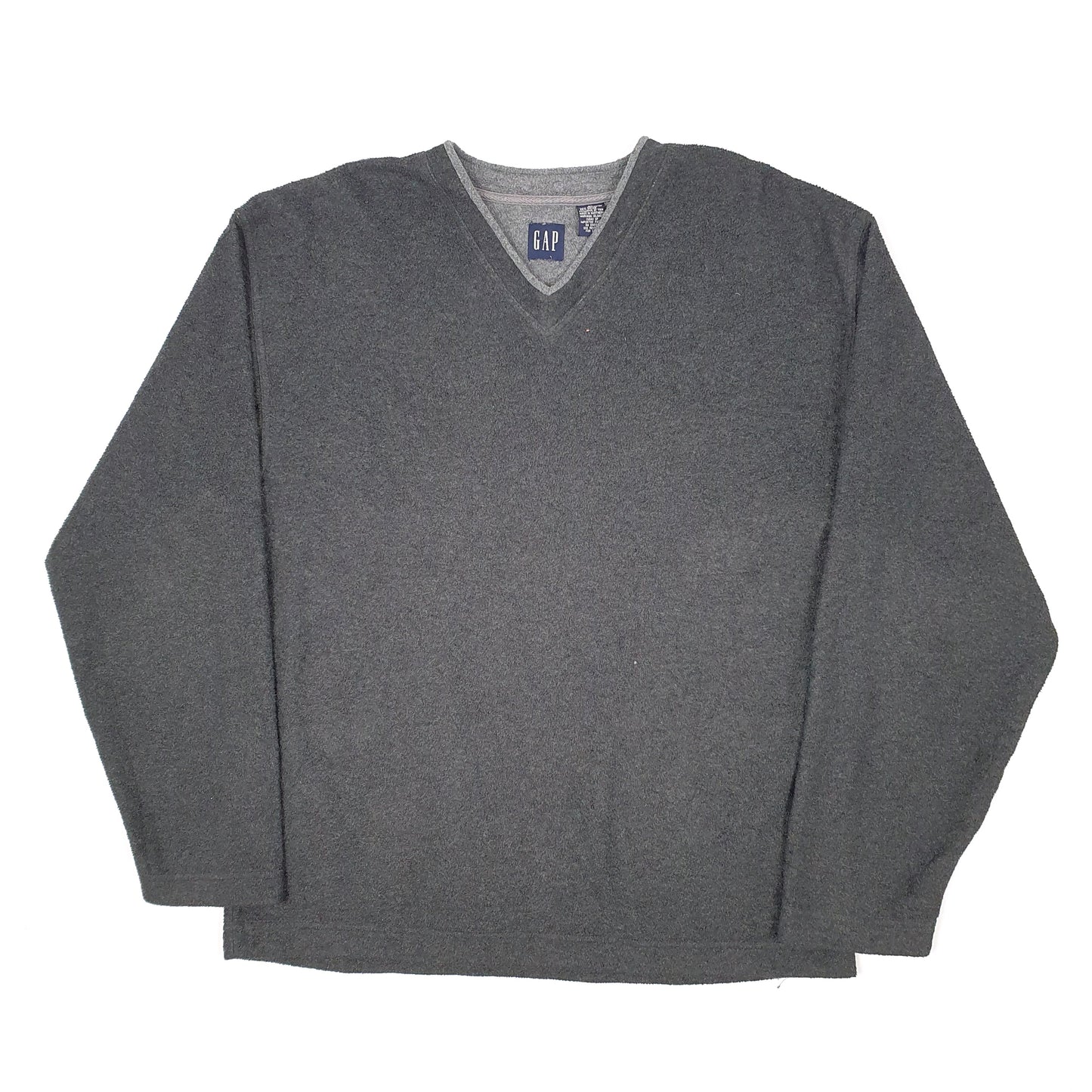 Mens Grey GAP Vintage 1990s Made In USA V Neck Jumper