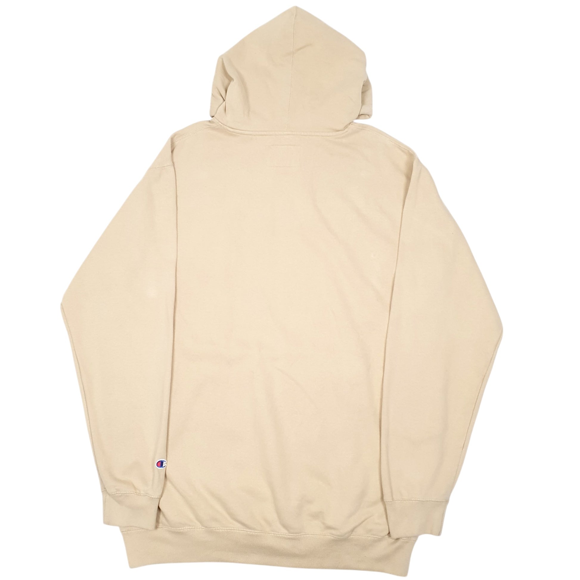 Mens Beige Champion Tall Script Hoodie Jumper