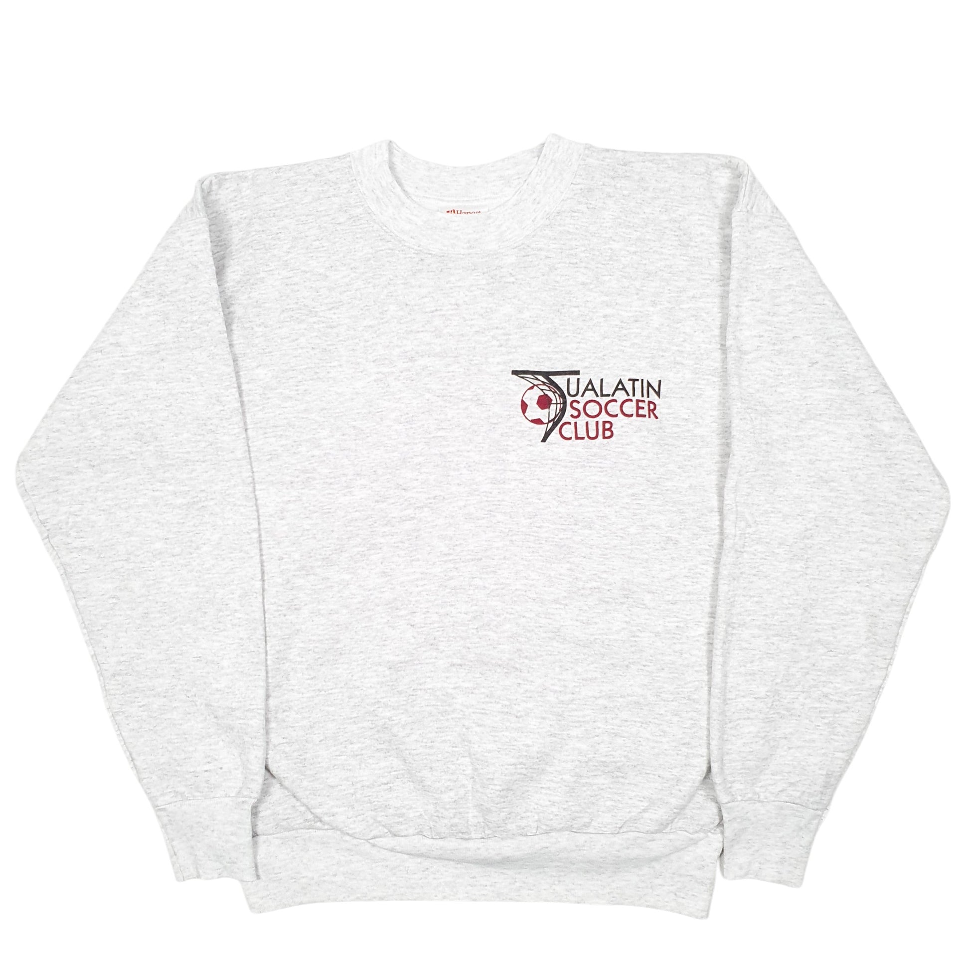 Mens Grey Hanes Tualatin Soccer Club Oregon USA Crewneck Jumper