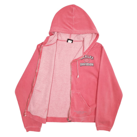 Womens Pink Harley Davidson  Full Zip Jumper