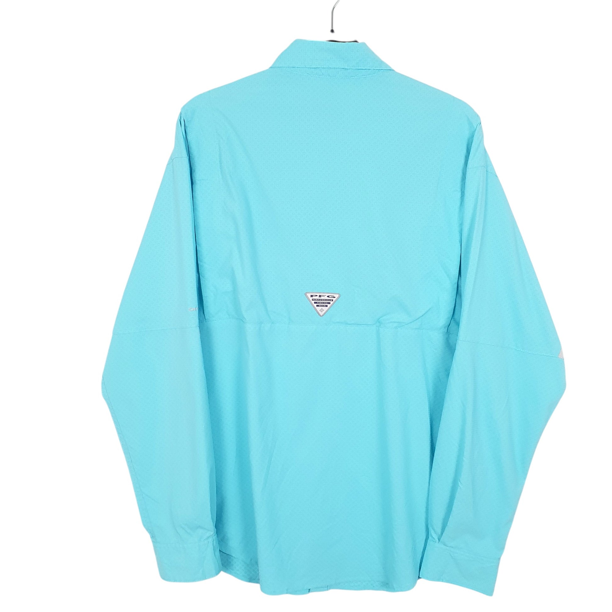 Mens Turquoise Columbia Sportswear PFG Performance Fishing Gear Omni Freeze Long Sleeve Shirt
