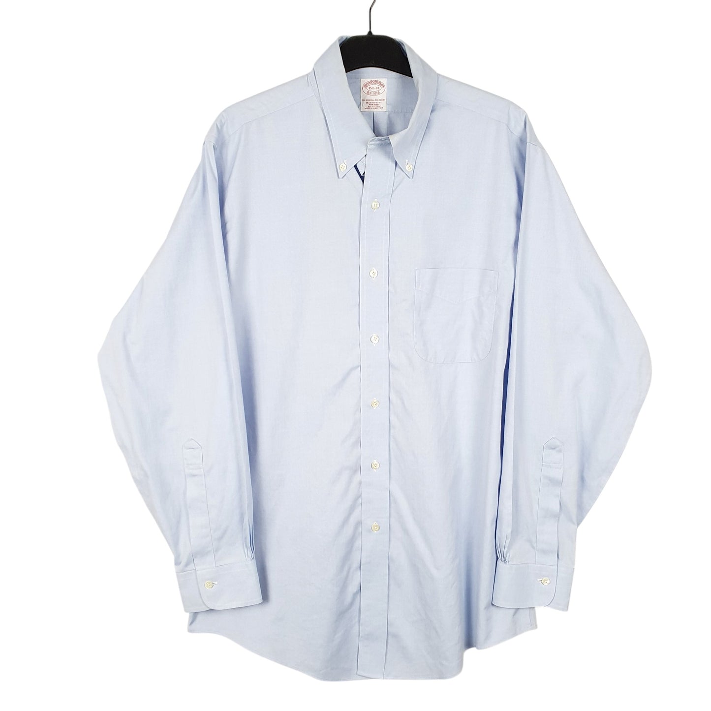 Mens Blue Brooks Brothers Traditional Long Sleeve Shirt