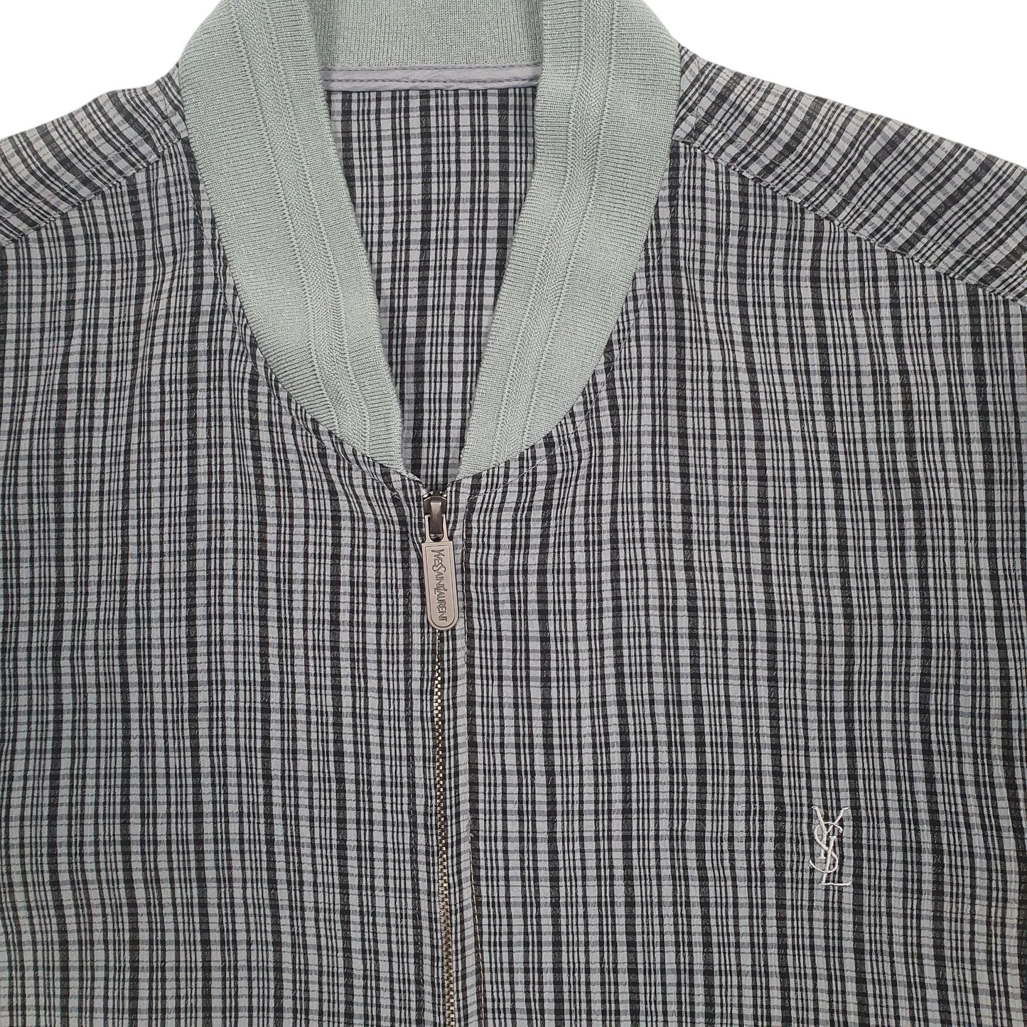 Mens Grey Yves Saint Laurent Bomber  Coat