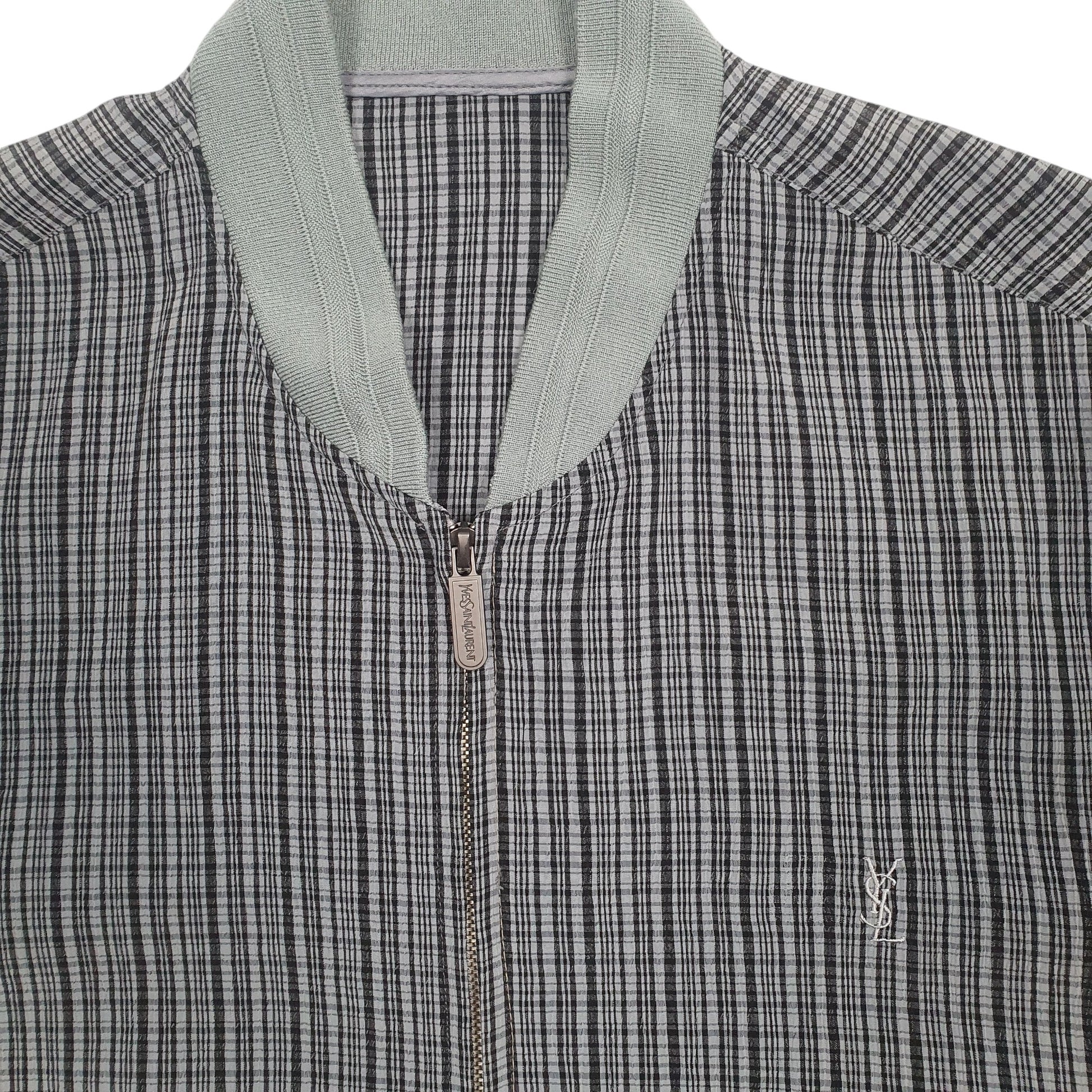 Mens Grey Yves Saint Laurent Bomber  Coat