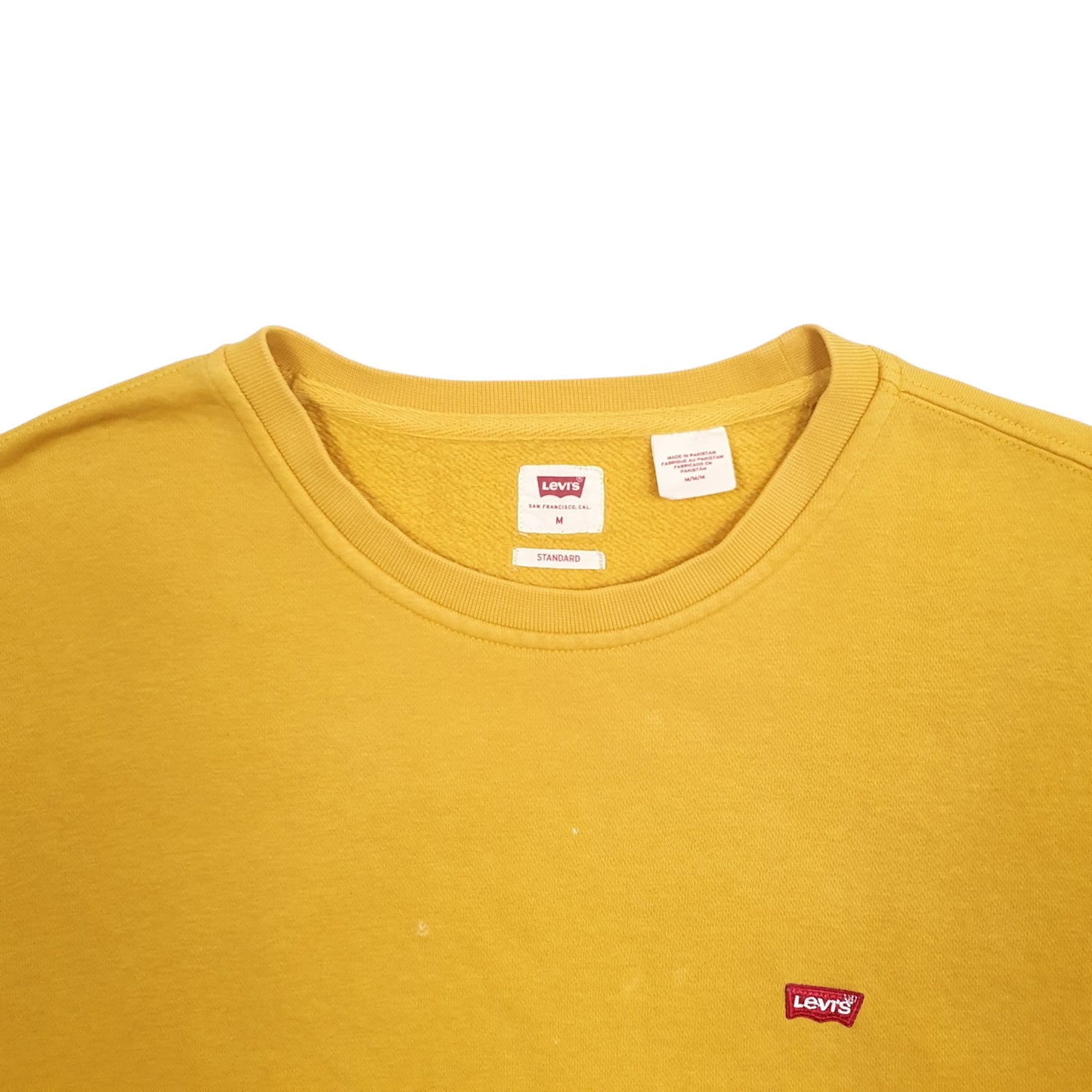 Mens Yellow Levis  Crewneck Jumper