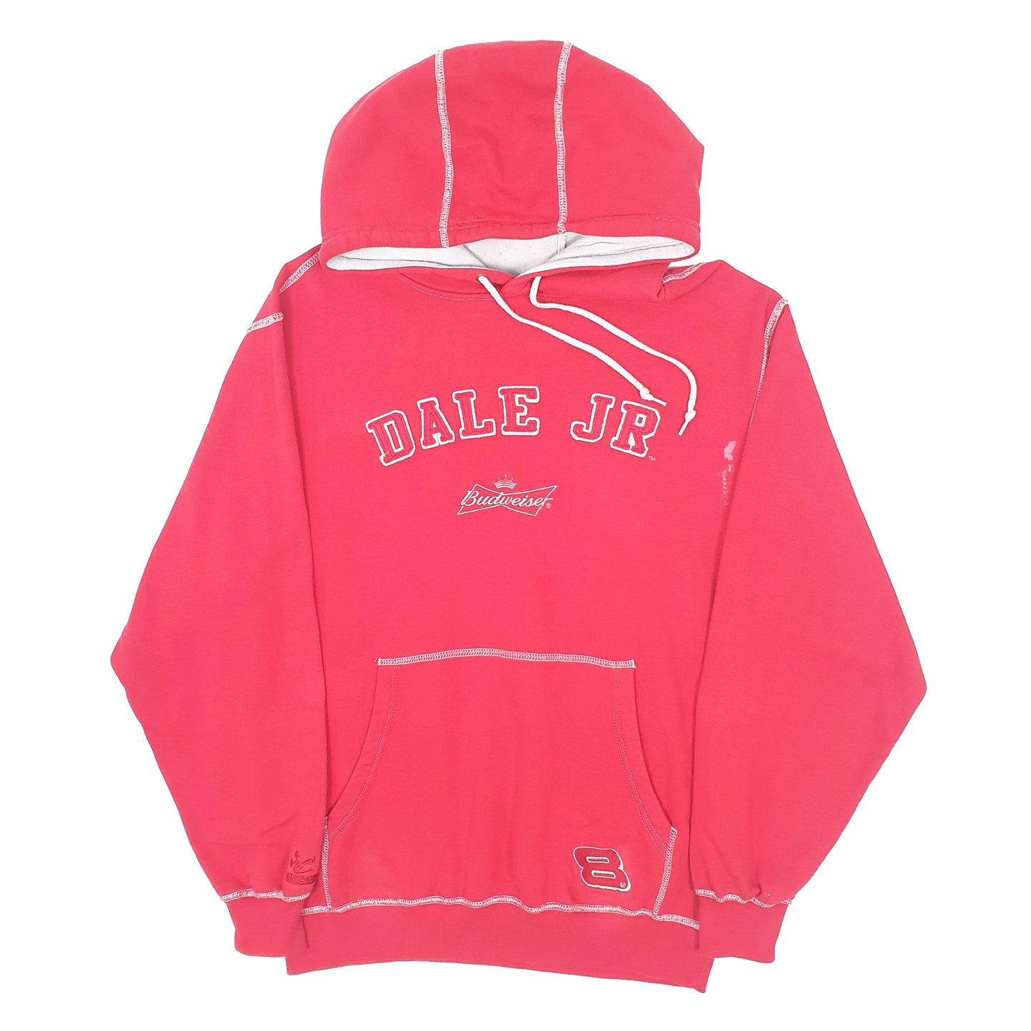 Mens Red Chase Authentics Nascar Dale Jr Budweiser Hoodie Jumper