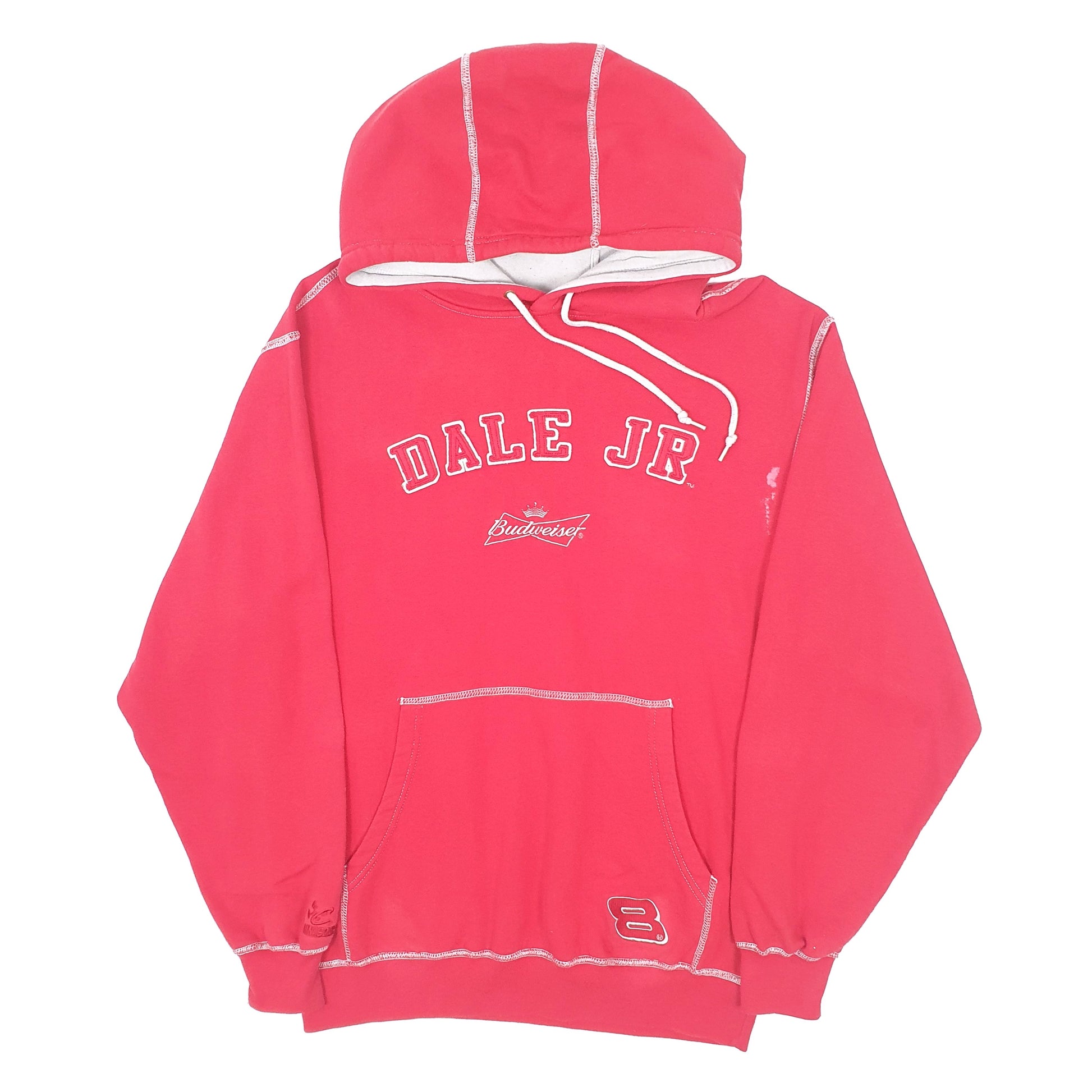 Mens Red Chase Authentics Nascar Dale Jr Budweiser Hoodie Jumper