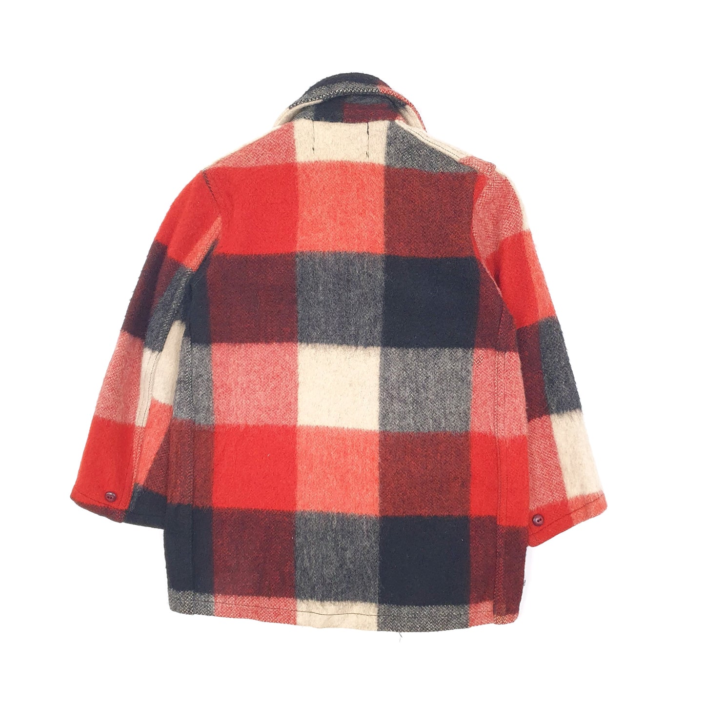 Womens Red The Bay Sportswear Vintage 1950s Plaid Mackinaw Shacket  Coat