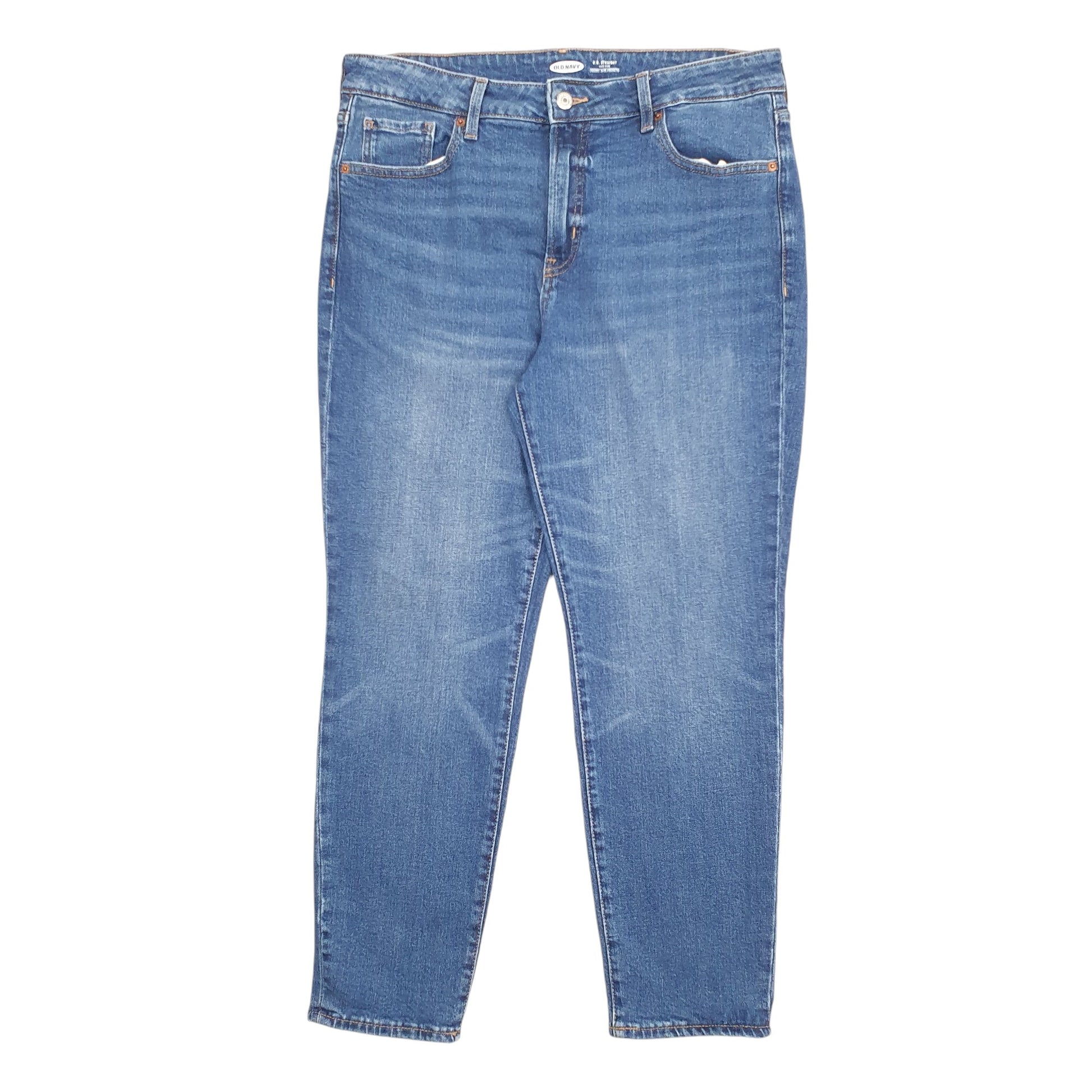 Womens Blue Old Navy High Rise Straight Casual JeansW36 L27