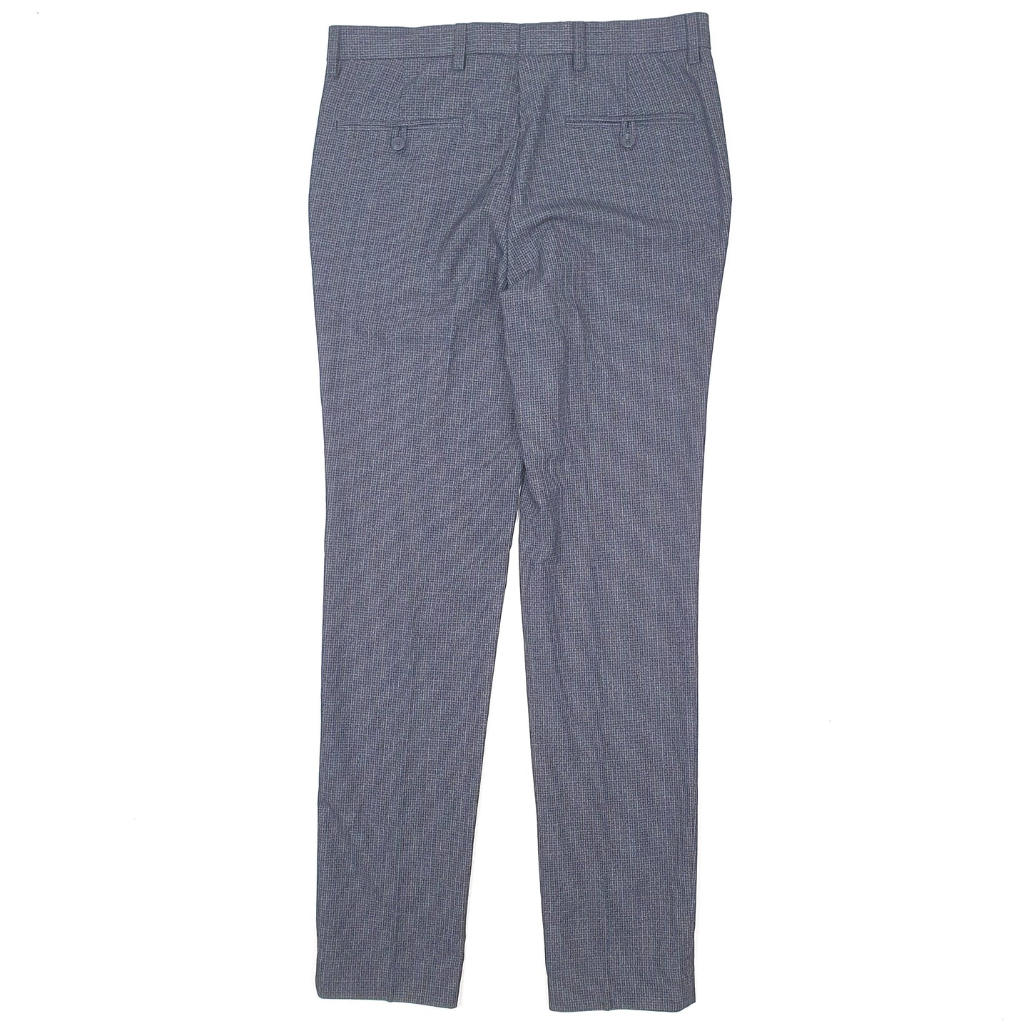 Mens Grey M&S Check Formal Trousers