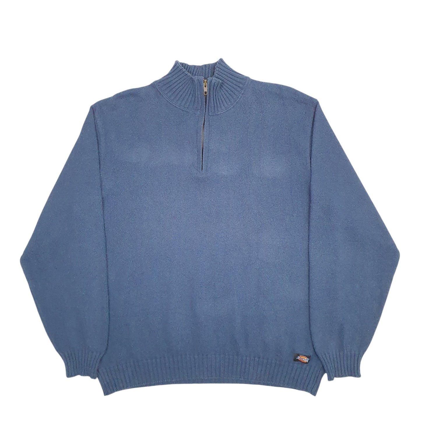 Mens Blue Dickies  Quarter Zip Jumper
