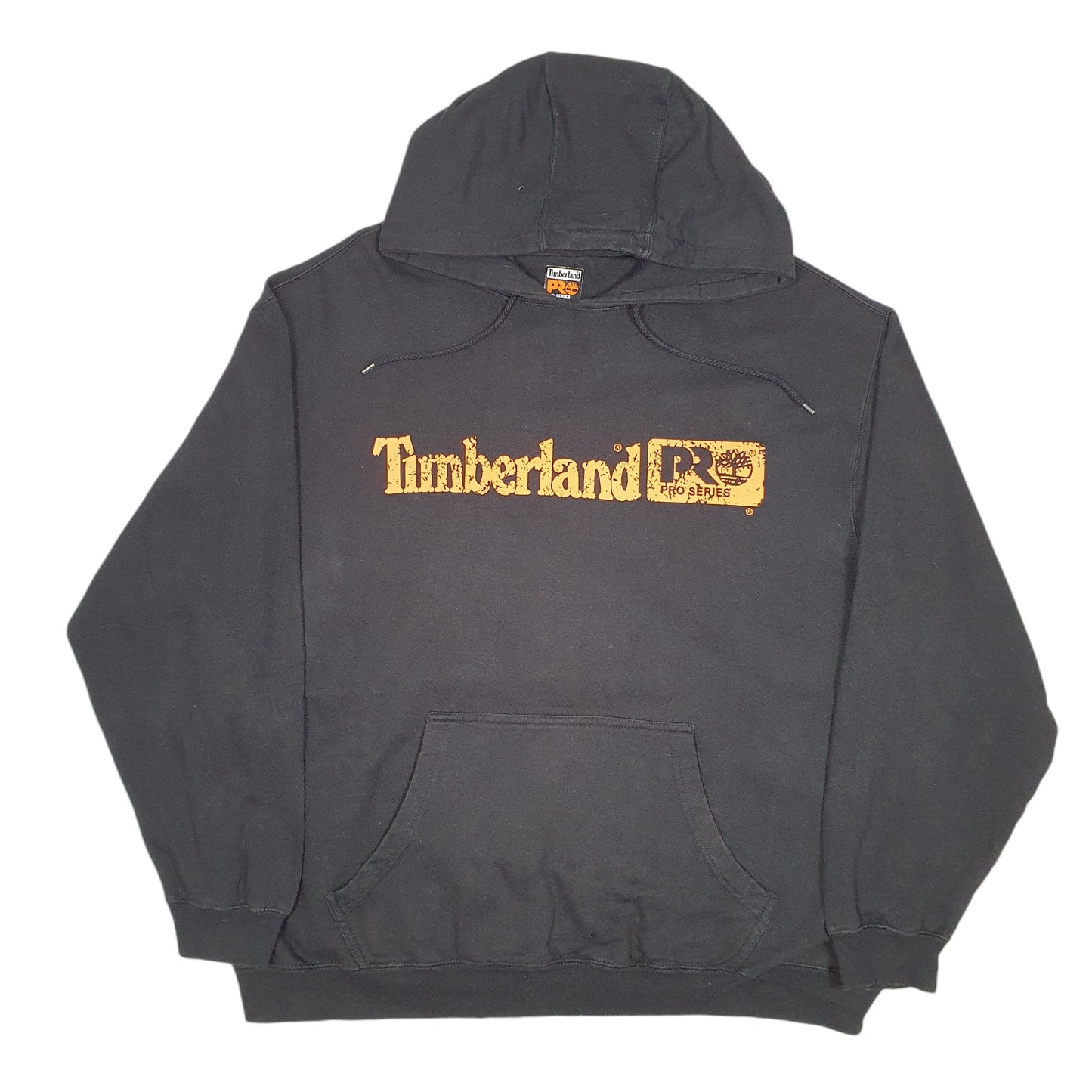 Mens Black Timberland Pro Series Spellout Hoodie Jumper