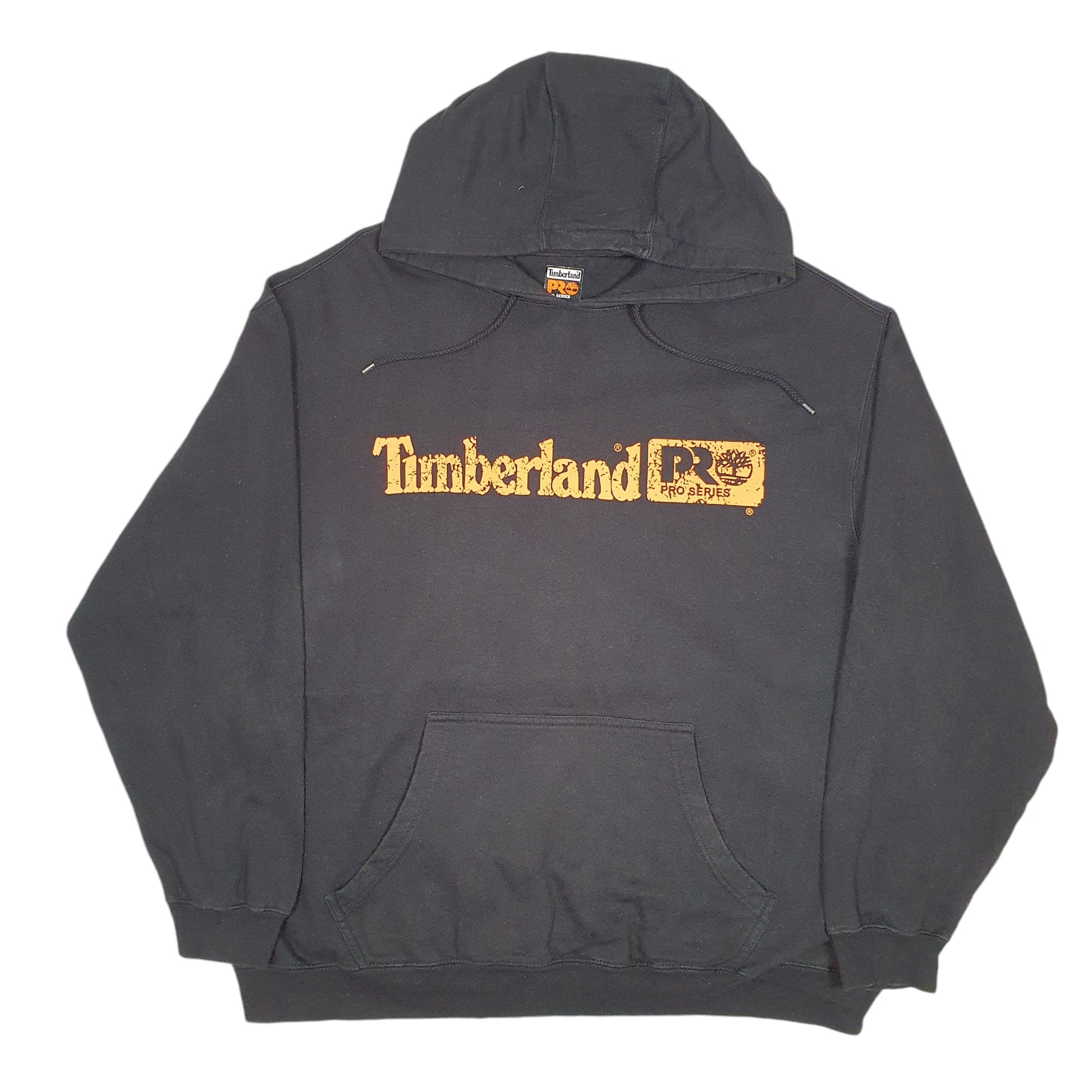 Mens Black Timberland Pro Series Spellout Hoodie Jumper