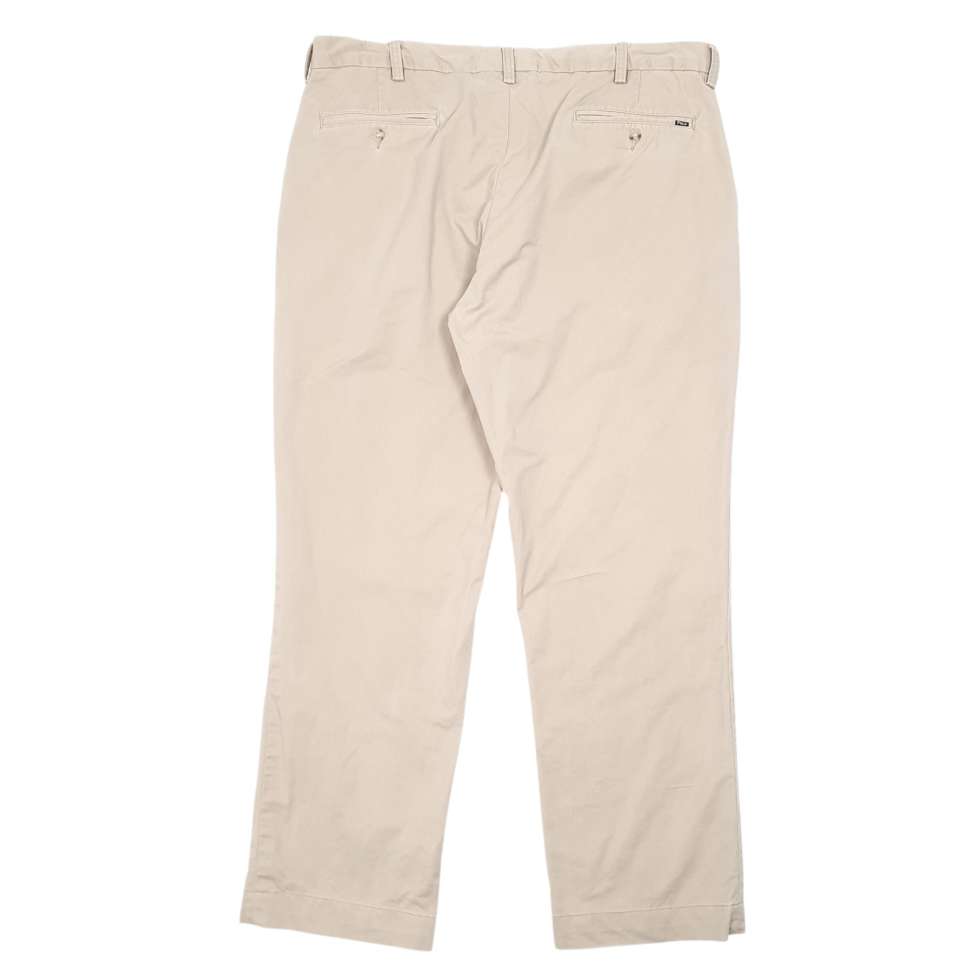Mens Beige Polo Ralph Lauren Stretch Classic Chino Trousers