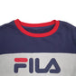 Womens Navy Fila Spellout Crewneck Jumper