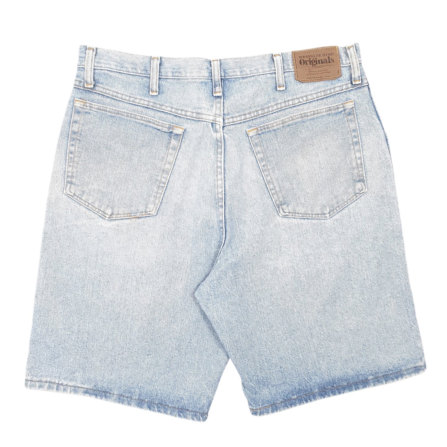 Mens Blue Wrangler Denim Jeans Jorts Baggy Denim Shorts