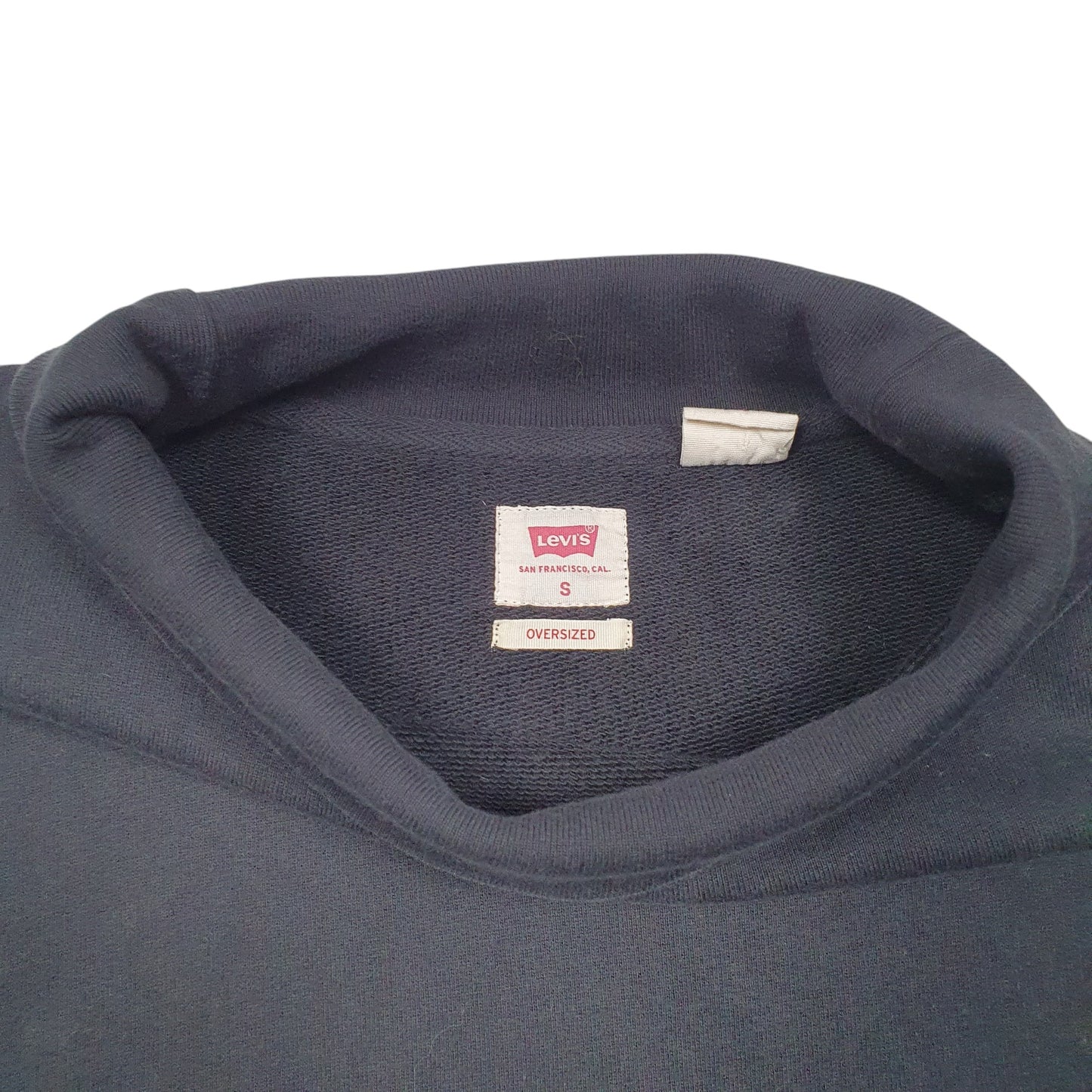 Mens Black Levis Roll Neck Crewneck Jumper