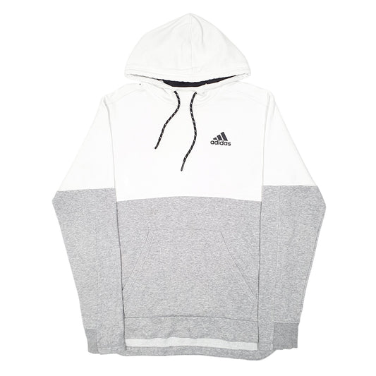 Mens White Adidas  Hoodie Jumper