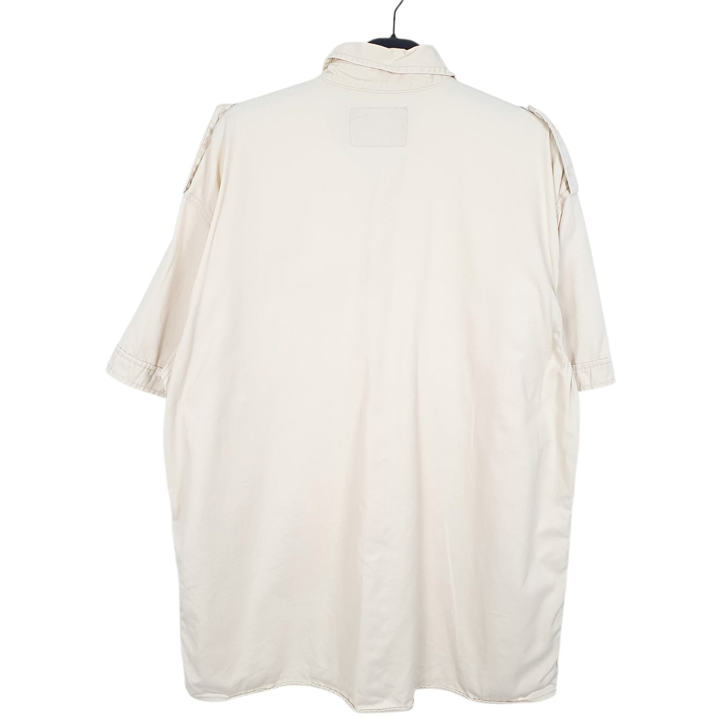 Mens Cream Wrangler Authentic Western Short Sleeve Shirt