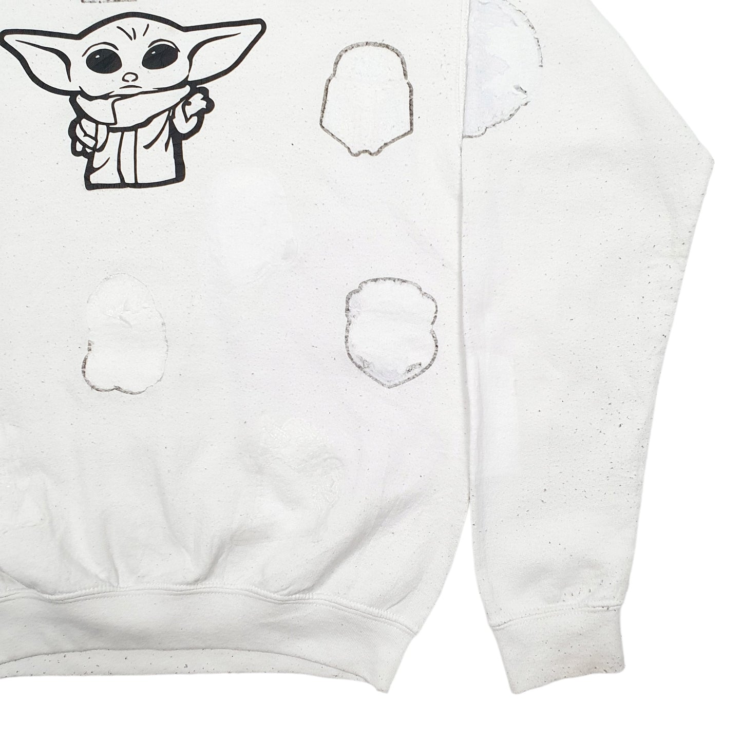 Womens White Gildan Yoga Star Wars Crewneck Jumper