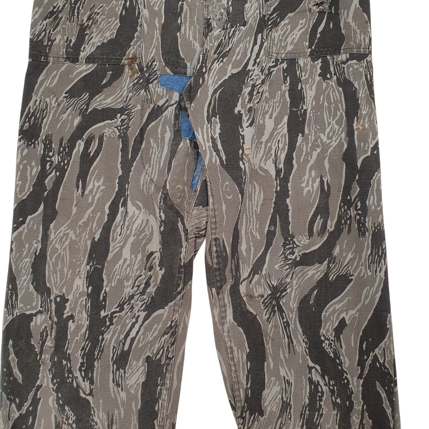 Mens Grey Ranger Hunting Tiger Camo Cargo Trousers