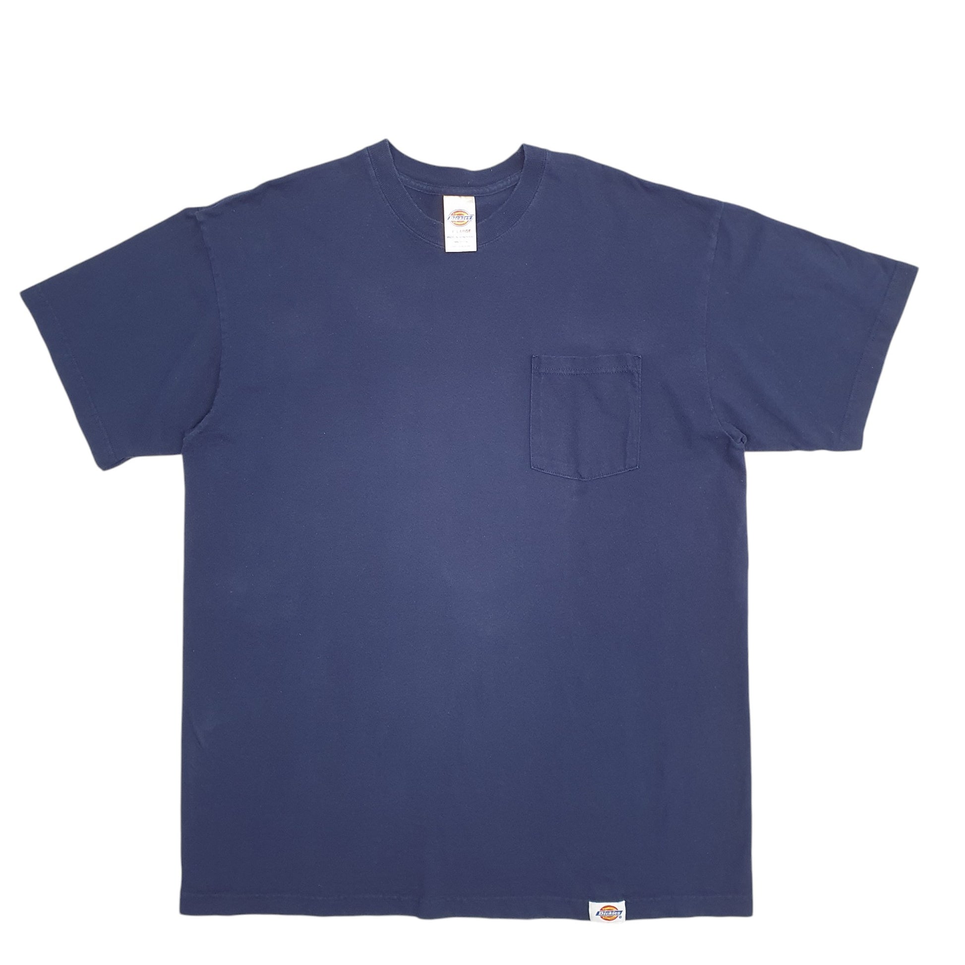 Mens Navy Dickies Pocket Short Sleeve T Shirt