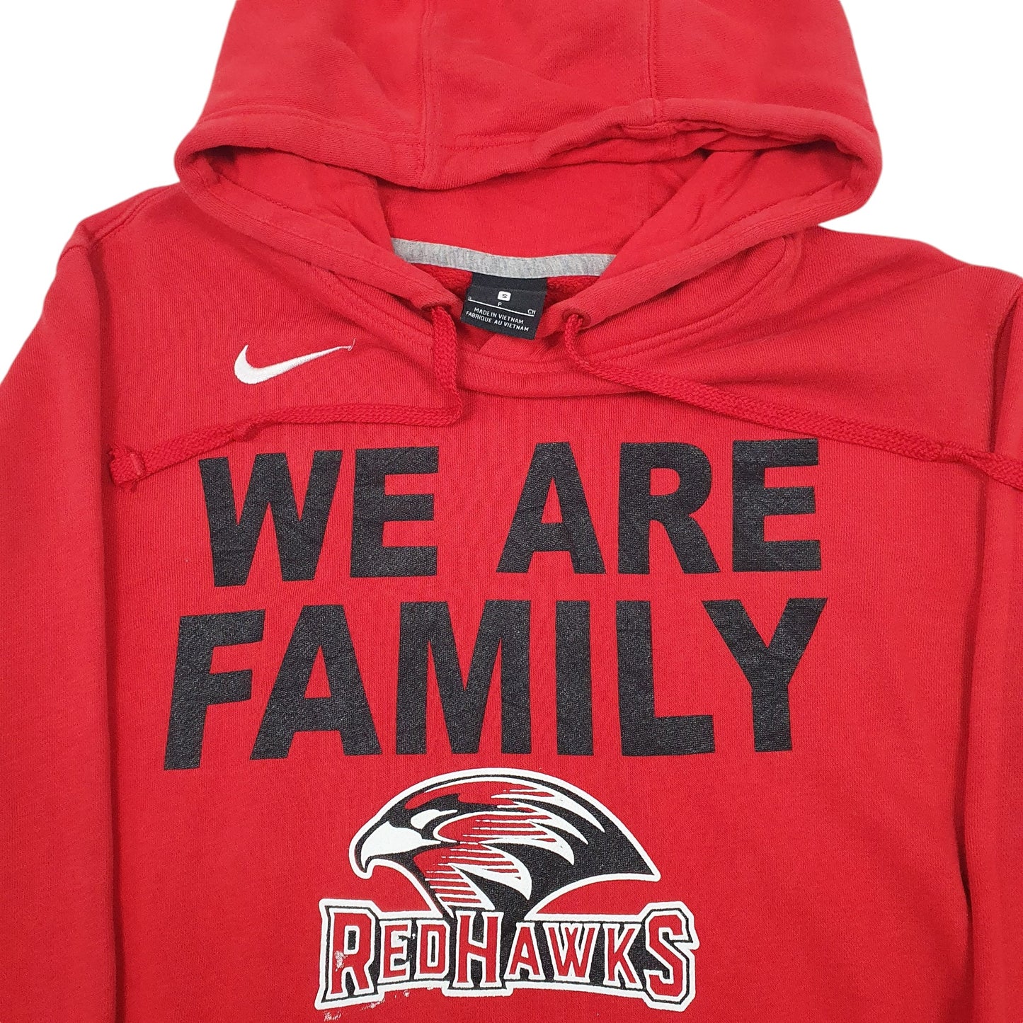 Mens Red Nike Red Hawks We Are Family Hoodie Jumper