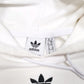 Womens White Adidas Cropped Hoodie Jumper
