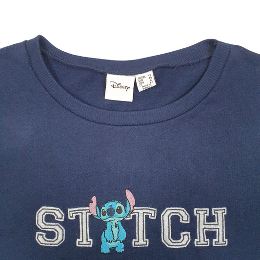 Womens Navy Disney Stitch Character Lilo Crewneck Jumper