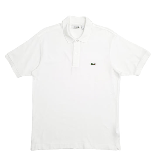 Mens White Lacoste  Short Sleeve Polo Shirt