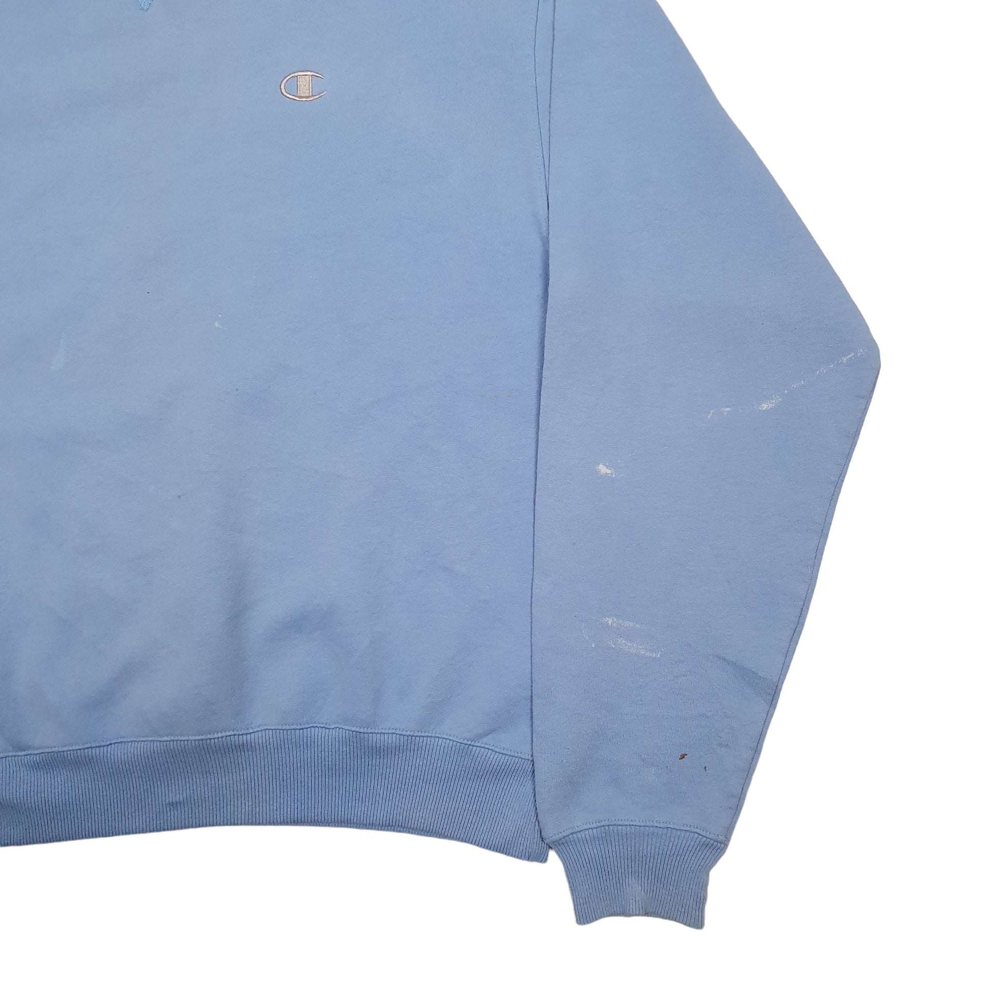 Mens Blue Champion  Crewneck Jumper