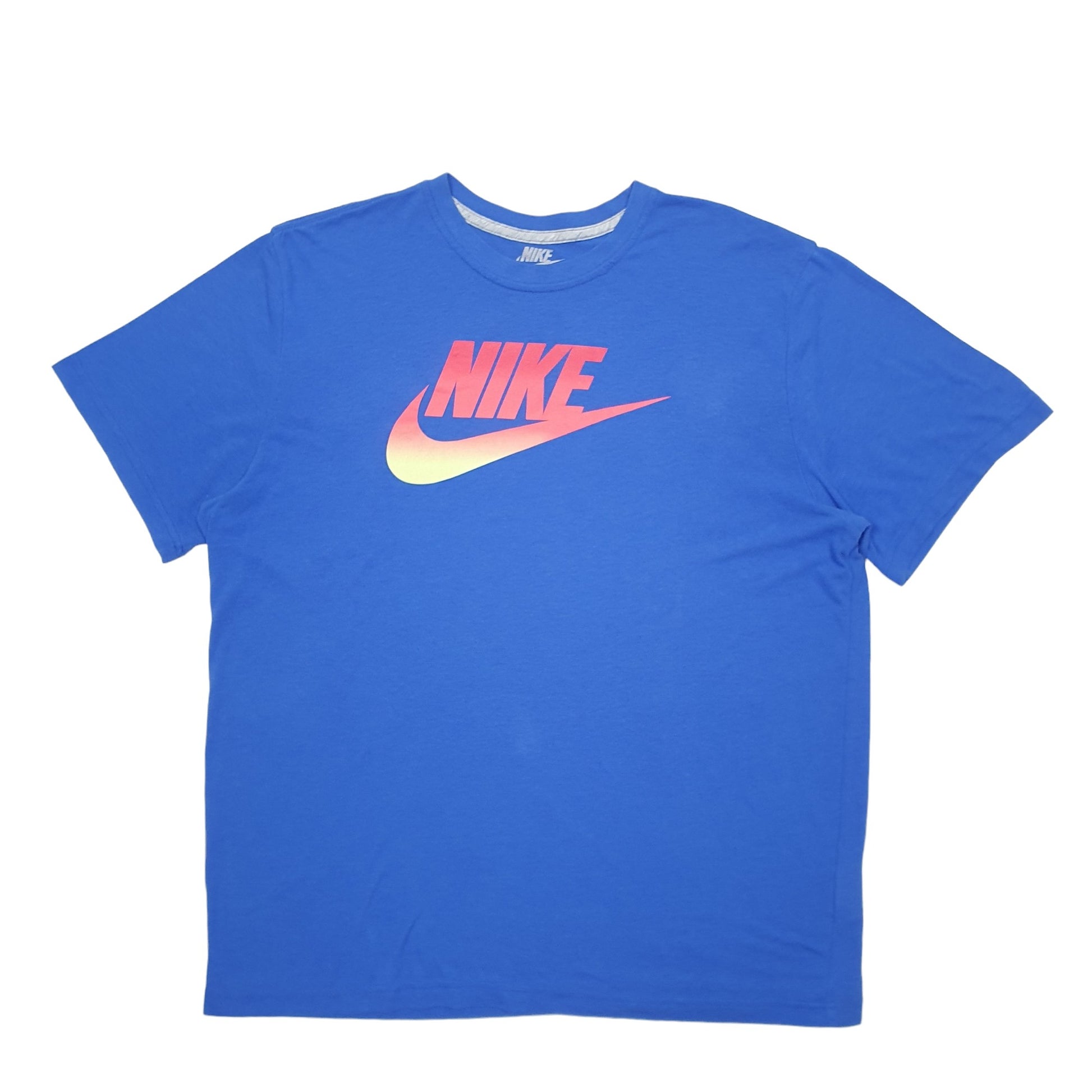 Mens Blue Nike Spellout Short Sleeve T Shirt