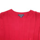 Mens Red Nautica Knit Crewneck Jumper