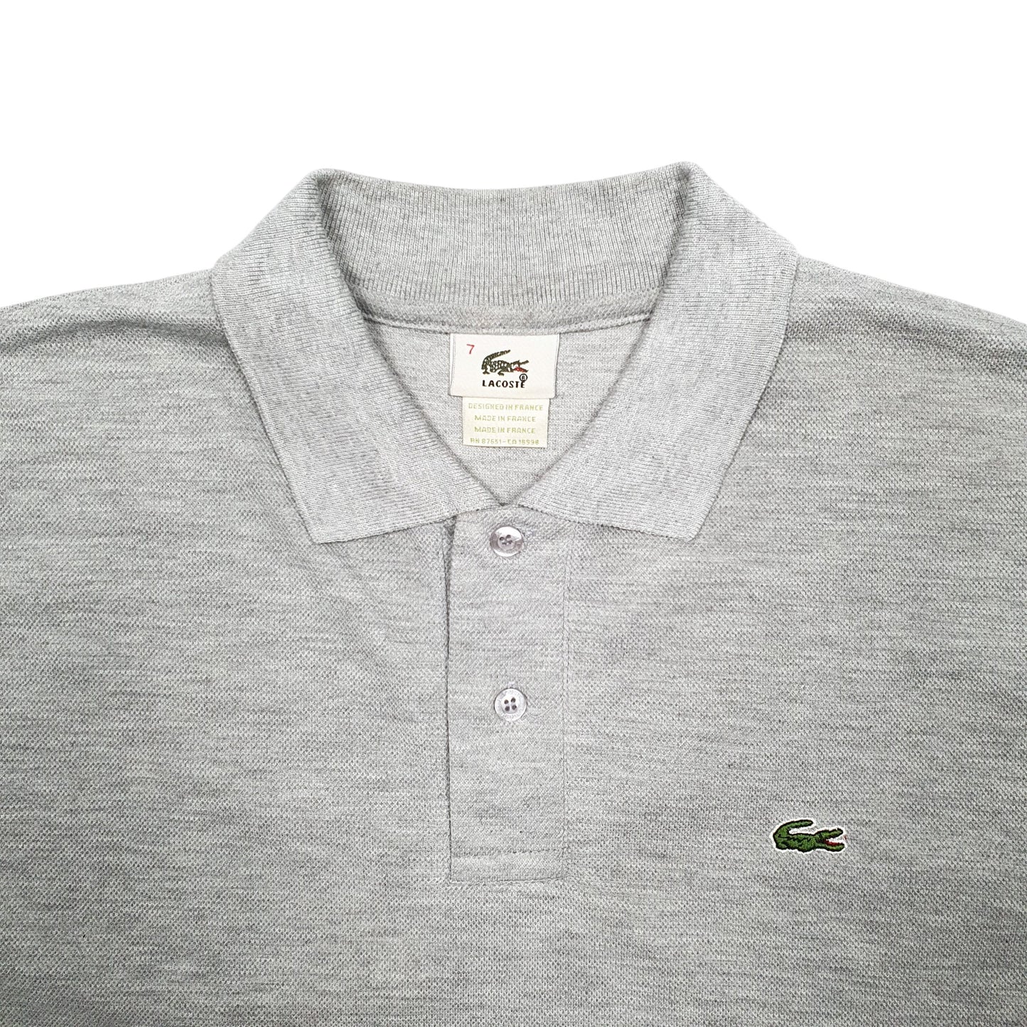 Mens Grey Lacoste  Short Sleeve Polo Shirt
